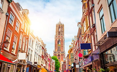 Tower of the Dom Cathedral in Utrecht, Netherlands